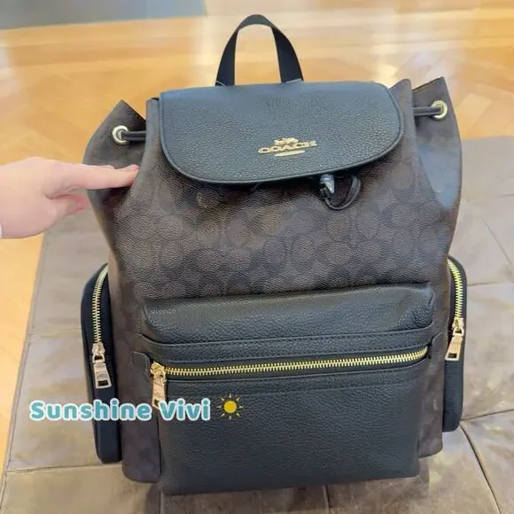 baby backpack in signature canvas coach Bag CZ187 COACH COACH Backpack Signature Canvas